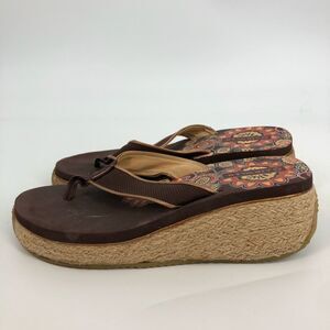 Airwalk Lemens Espadrille Flip Flops Size 8‎ Brown Sandals